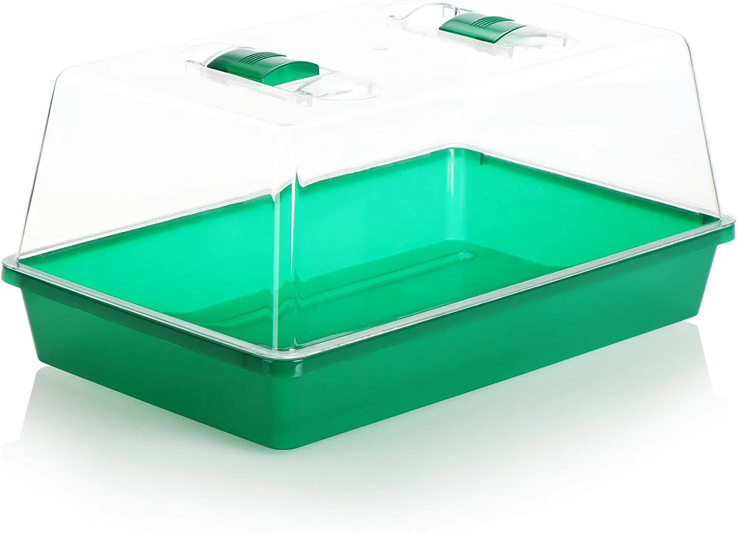 com-four® Zimmergewächshaus, Ausrüstung zur Anzucht von Pflanzen, Anzuchttopf mit Deckel, stabile und belastbare Ausführung (1 Zimmergewächshaus - grün) DER TOMATENFLÜSTERER