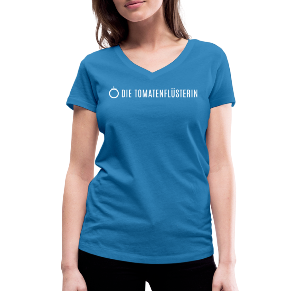 Women's Organic V-Neck T-Shirt by Stanley & Stella - Pfauenblau