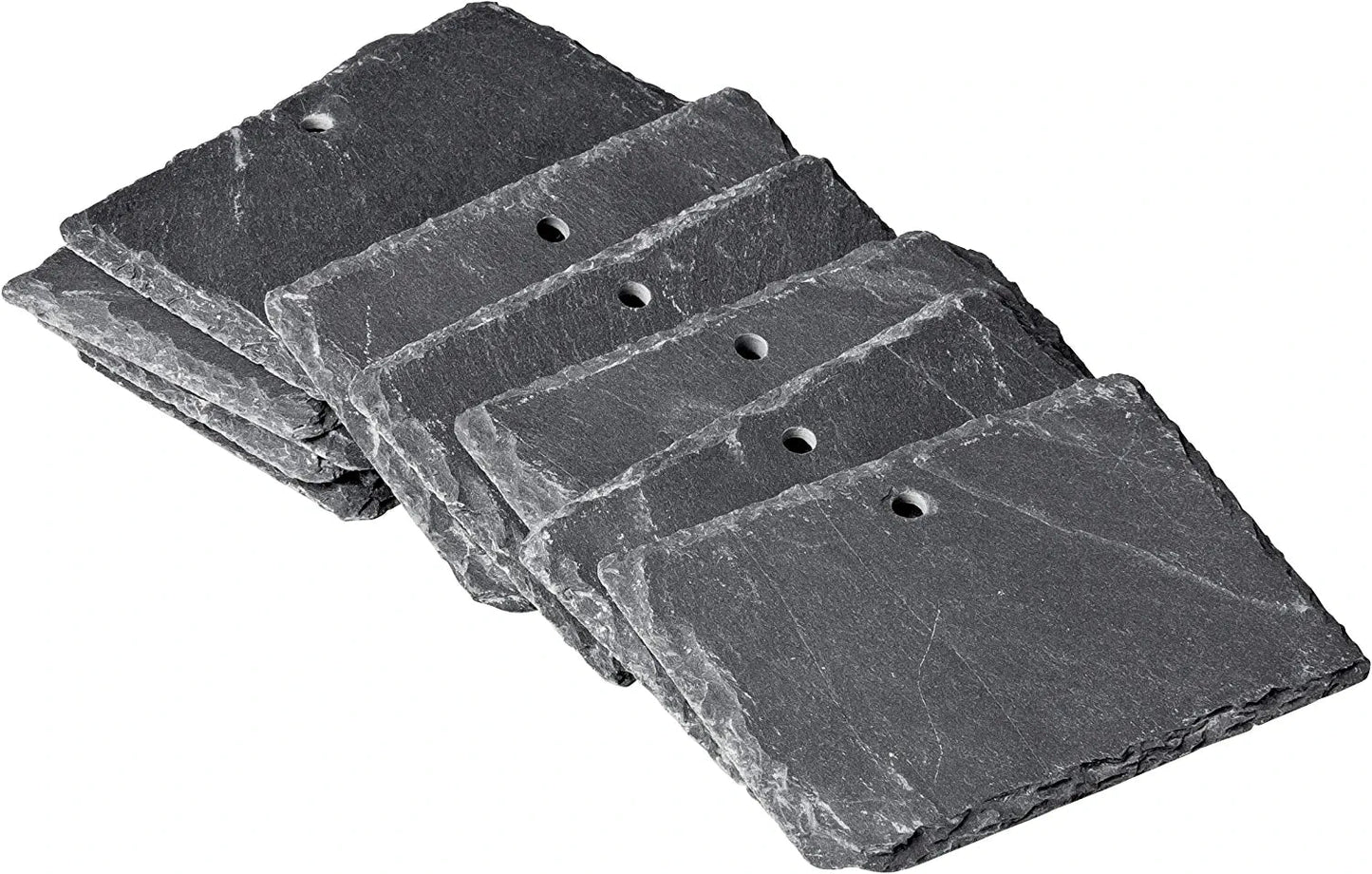 GardenMate® 10er Set Schilder aus Schiefer 10x7cm - Stil naturell DER TOMATENFLÜSTERER