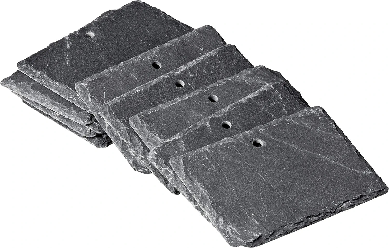 GardenMate® 10er Set Schilder aus Schiefer 10x7cm - Stil naturell DER TOMATENFLÜSTERER
