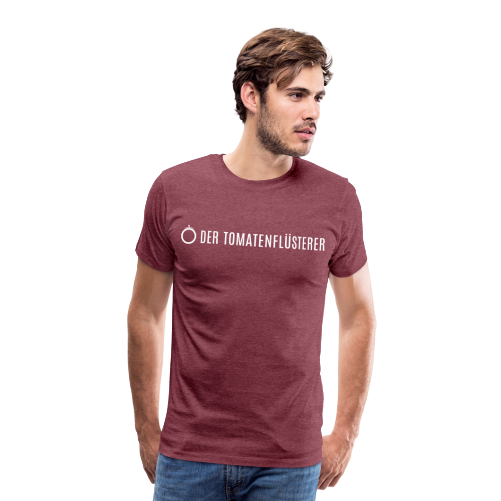 Mens Premium T-Shirt - Bordeauxrot meliert