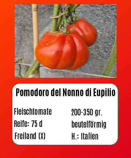 Pomodoro del Nonno di Eupilio DER TOMATENFLÜSTERER